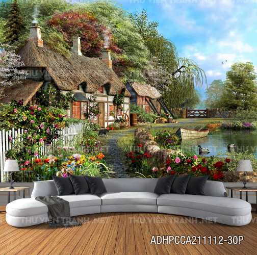  Phong cảnh đồng quê Châu Âu, Ngôi nhà biệt thự Châu ÂU - Kết quả tìm kiếm tranh tường