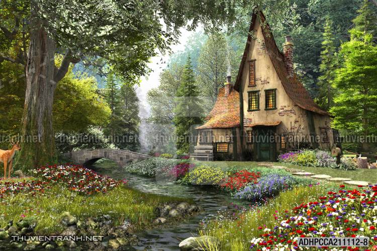 Phong cảnh đồng quê Châu Âu, Ngôi nhà biệt thự Châu ÂU - Kết quả tìm kiếm tranh tường