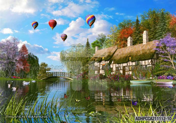 Phong cảnh đồng quê Châu Âu, Ngôi nhà biệt thự Châu ÂU - Kết quả tìm kiếm tranh tường