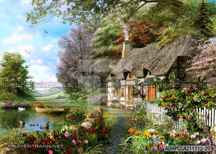 Phong cảnh đồng quê Châu Âu, Ngôi nhà biệt thự Châu ÂU - Kết quả tìm kiếm tranh tường