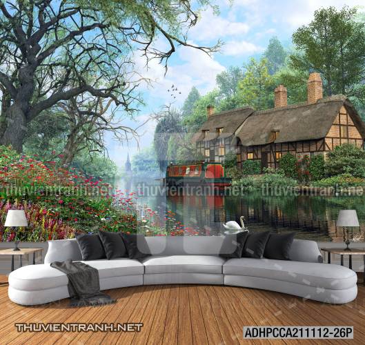 Phong cảnh đồng quê Châu Âu, Ngôi nhà biệt thự Châu ÂU - Kết quả tìm kiếm tranh tường