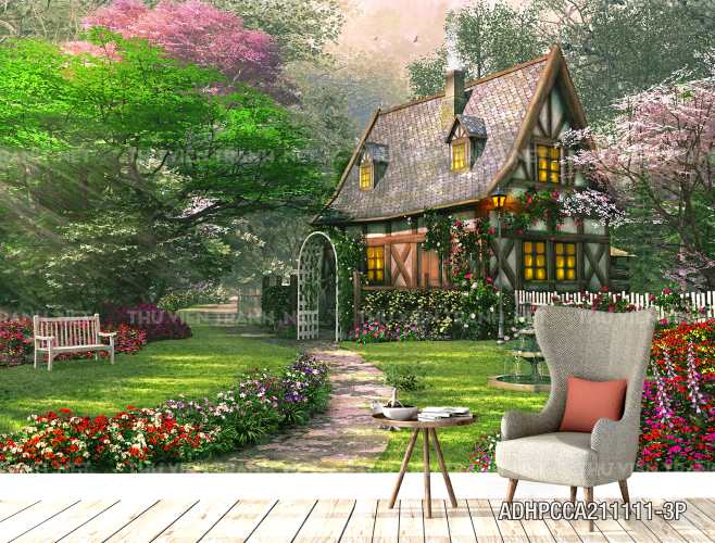 Phong cảnh đồng quê Châu Âu, Ngôi nhà nông thôn cottage - Kết quả tìm kiếm tranh tường