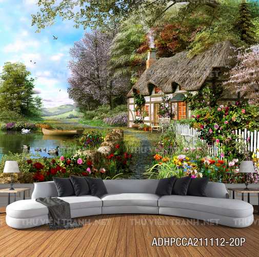 Phong cảnh đồng quê Châu Âu, Ngôi nhà nông thôn cottage - Kết quả tìm kiếm tranh tường