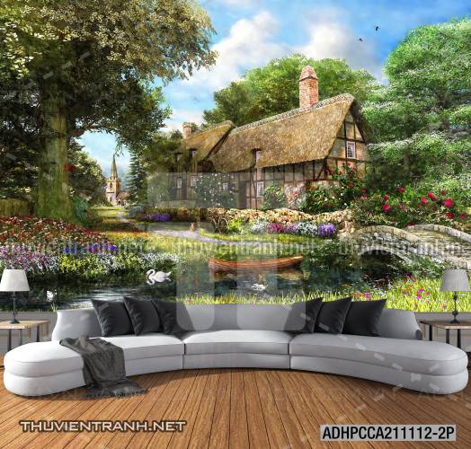 Phong cảnh đồng quê Châu Âu, Ngôi nhà nông thôn cottage - Kết quả tìm kiếm tranh tường
