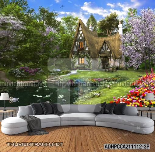 Phong cảnh đồng quê Châu Âu, Ngôi nhà nông thôn cottage - Kết quả tìm kiếm tranh tường