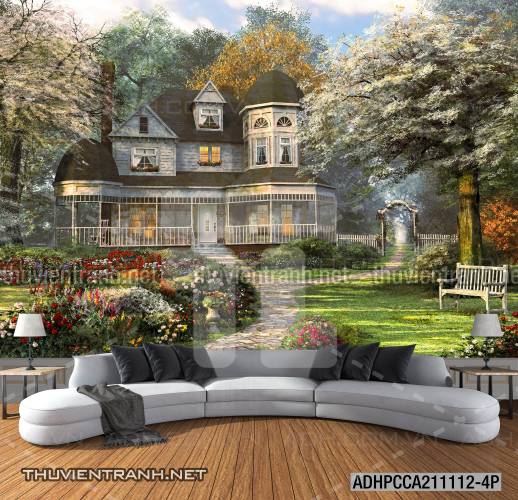 Phong cảnh đồng quê Châu Âu, Ngôi nhà nông thôn cottage - Kết quả tìm kiếm tranh tường