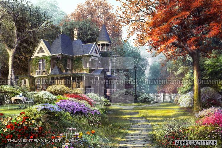 Phong cảnh đồng quê Châu Âu, Ngôi nhà nông thôn cottage - Kết quả tìm kiếm tranh tường
