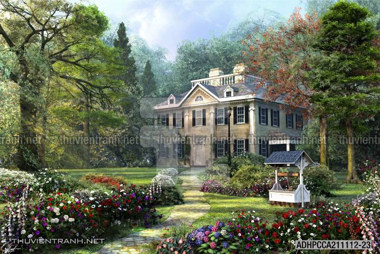 Phong cảnh đồng quê Châu Âu, Ngôi nhà nông thôn cottage - Kết quả tìm kiếm tranh tường