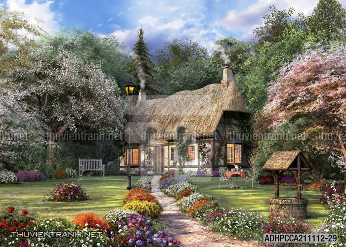 Phong cảnh đồng quê Châu Âu, Ngôi nhà nông thôn cottage - Kết quả tìm kiếm tranh tường
