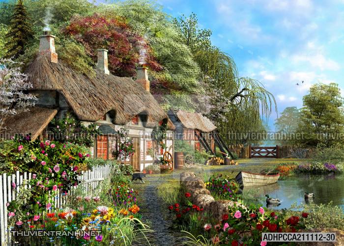 Tranh phong cảnh đồng quê  Châu Âu - Kết quả tìm kiếm tranh tường