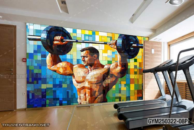 Tranh tường phòng GYM, tranh dán club Thể Hình - Tranh tường chất lượng cao