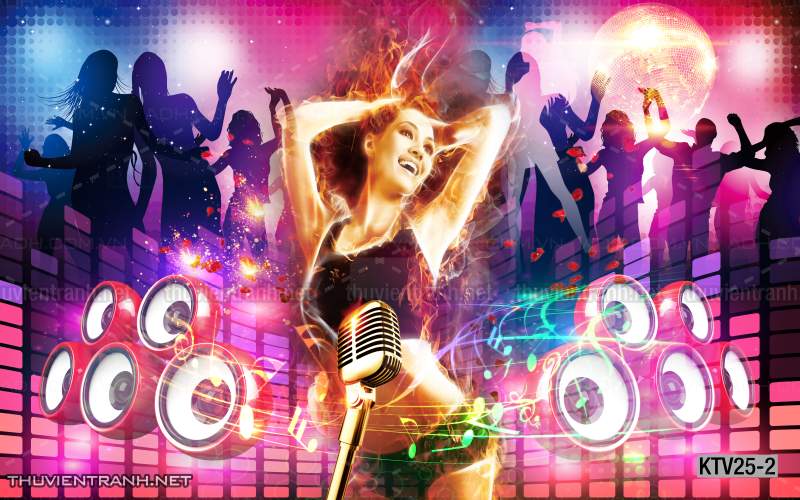 Tranh dán tường quán Karaoke - Tranh tường chất lượng cao