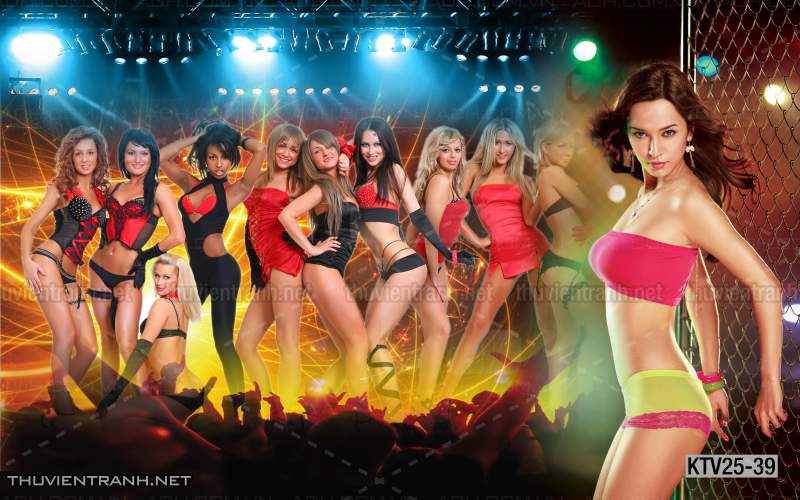 Tranh dán tường quán Karaoke - Tranh tường chất lượng cao
