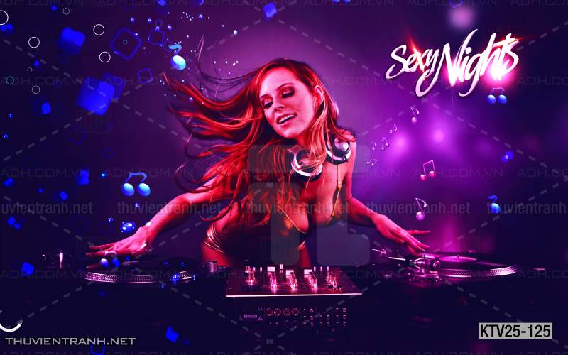 Tranh dán tường quán Karaoke, nền tường karaoke - Tranh tường chất lượng cao