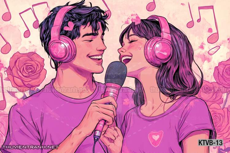  Tranh dán tường quán Karaoke,  tranh dán tường MUSIC BOX - Tranh tường chất lượng cao
