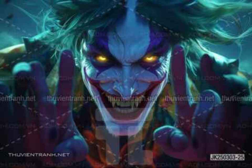 Tranh dán tường Club Bi-a, Joker, Người dơi Batman, Harley Quinn - Tranh tường chất lượng cao