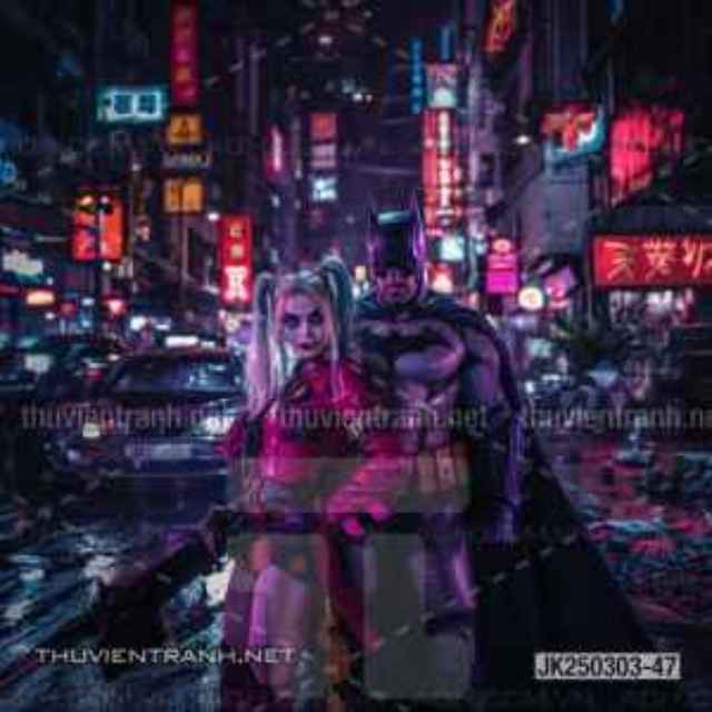  Tranh dán tường Club Bi-a, Joker, Người dơi Batman, Harley Quinn - Tranh tường chất lượng cao