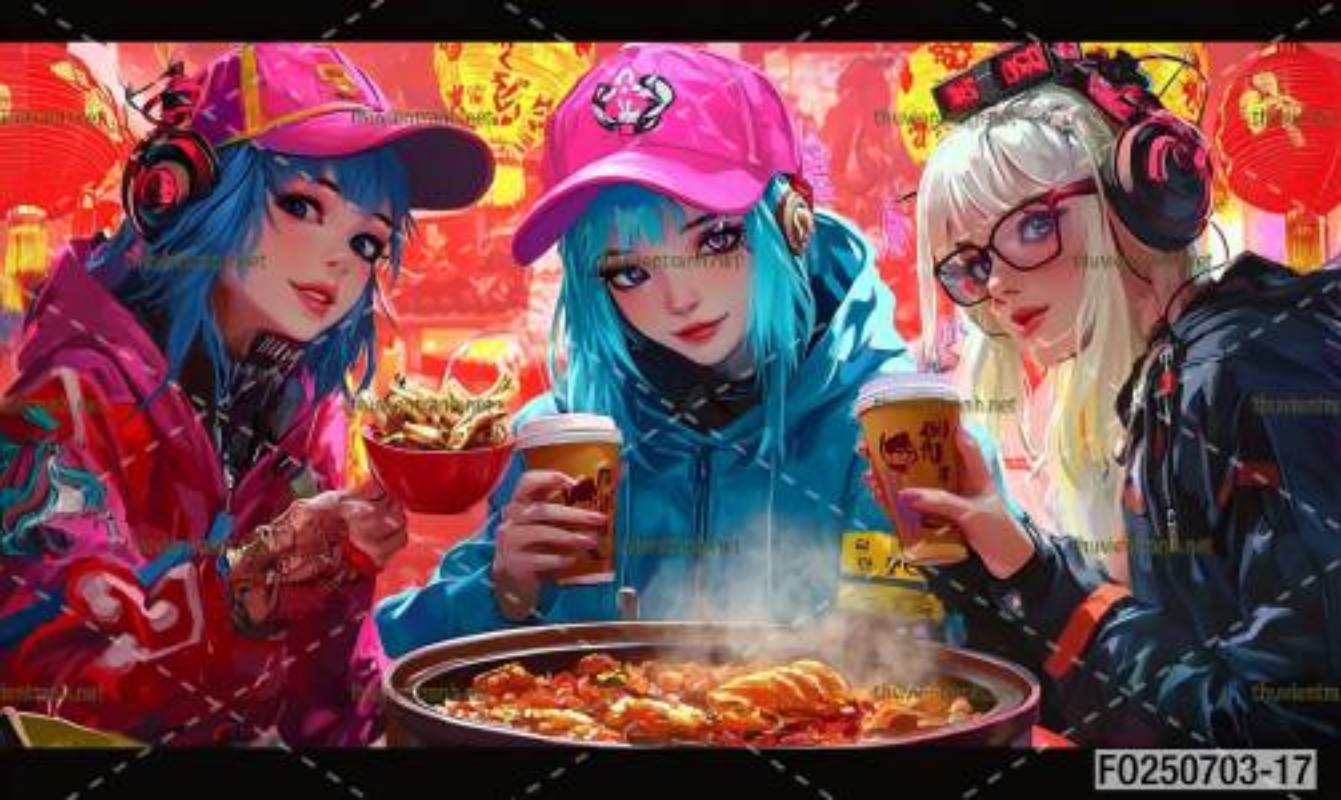 Tranh dán tường quán ăn Vặt, Mỳ cay - Kết quả tìm kiếm tranh tường