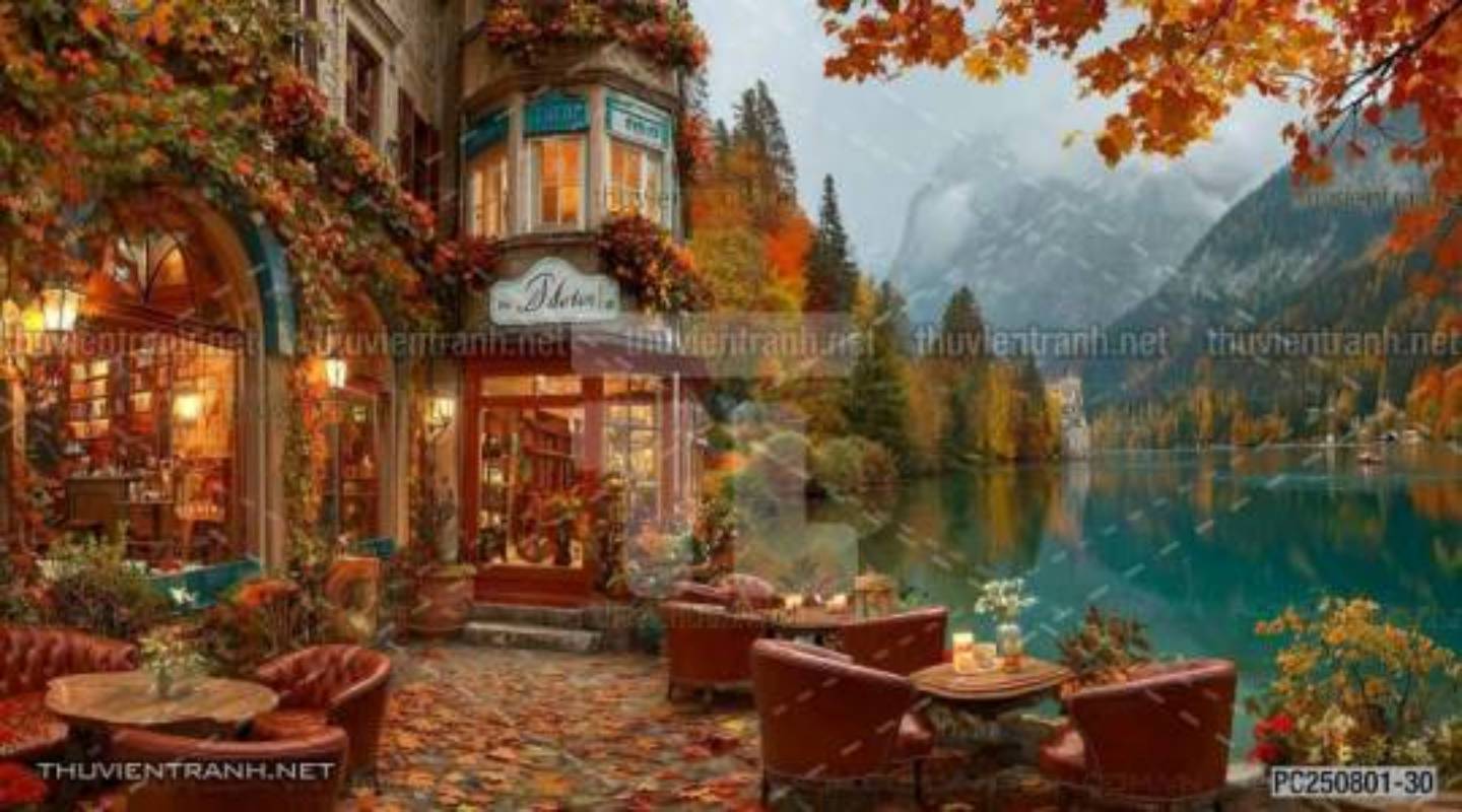  Tranh dán tường phong cảnh nông thôn Châu Âu - Tranh tường chất lượng cao