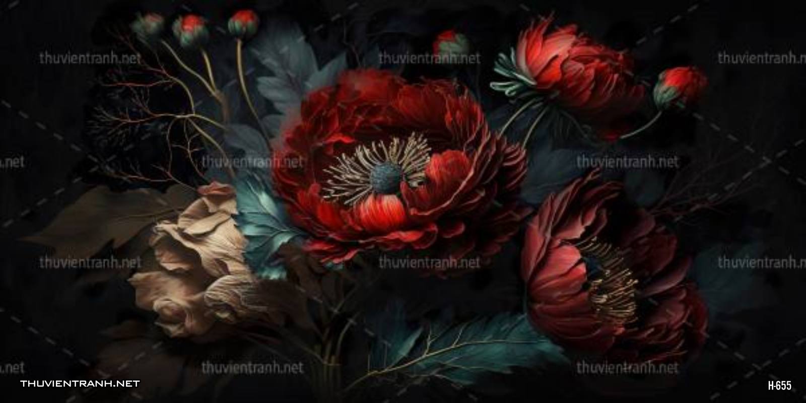 Tranh dán tường hoa tối màu - Kết quả tìm kiếm tranh tường