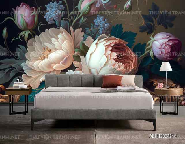  Tranh dán tường hoa nghệ thuật, hoa cổ điển - Kết quả tìm kiếm tranh tường