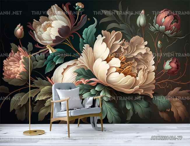  Tranh dán tường hoa nghệ thuật, hoa cổ điển - Kết quả tìm kiếm tranh tường