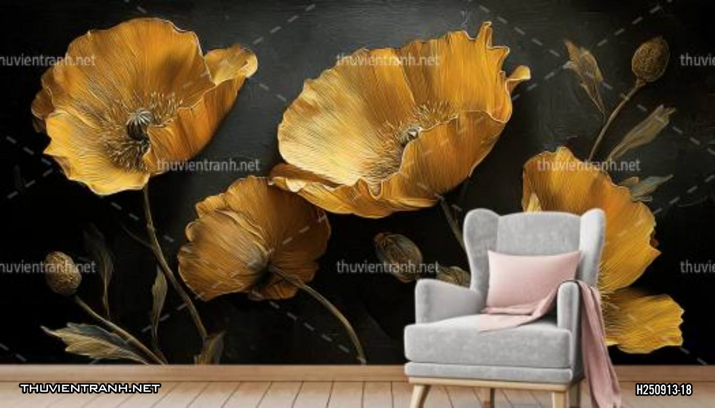 Tranh dán tường hoa - Tranh tường chất lượng cao