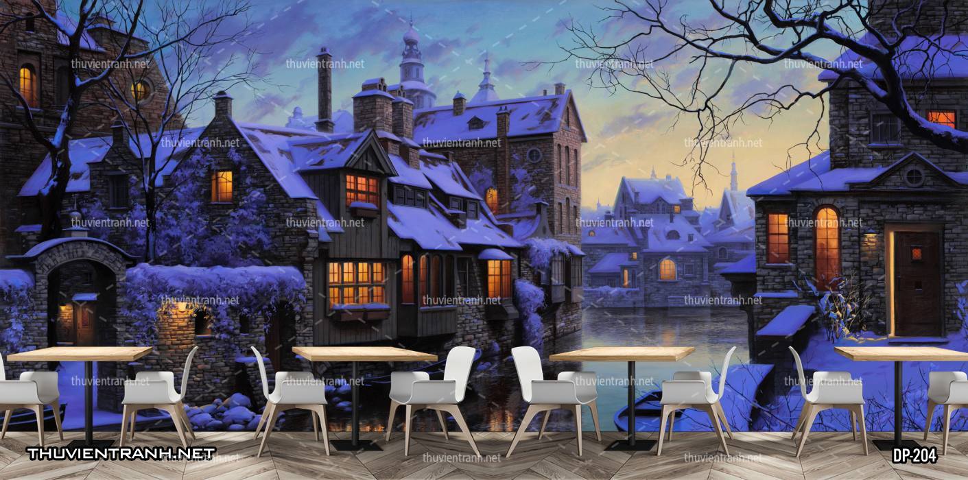 Tranh dán tường 3D đường phố Châu Âu - Kết quả tìm kiếm tranh tường