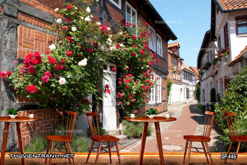 Tranh dán tường 3D đường phố Châu Âu - Kết quả tìm kiếm tranh tường