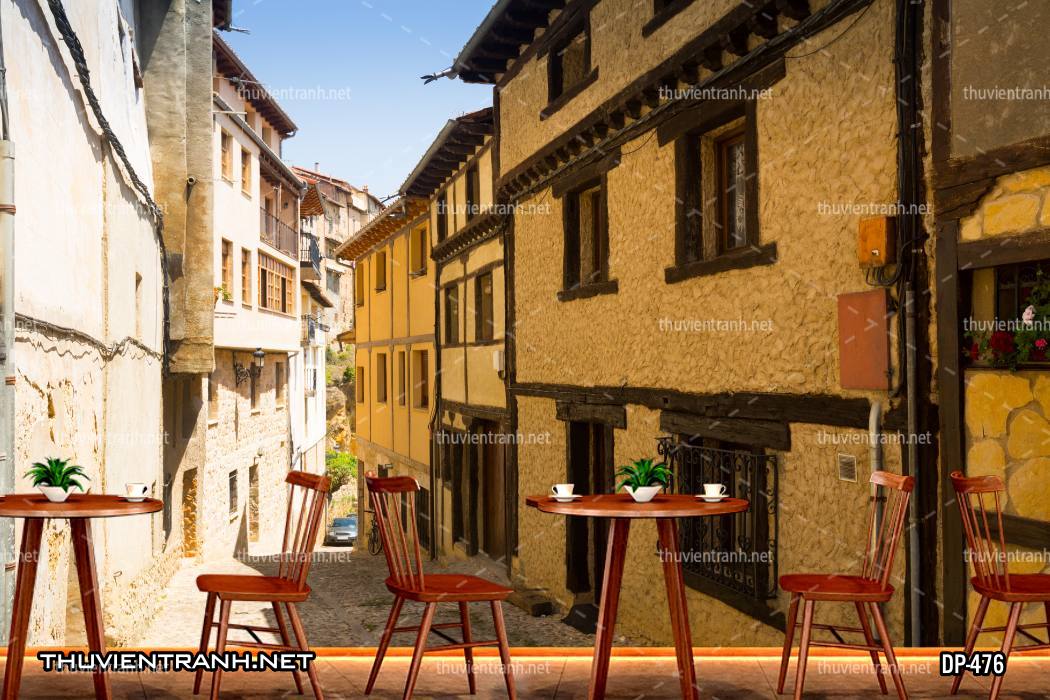 Tranh dán tường 3D đường phố Châu Âu - Kết quả tìm kiếm tranh tường