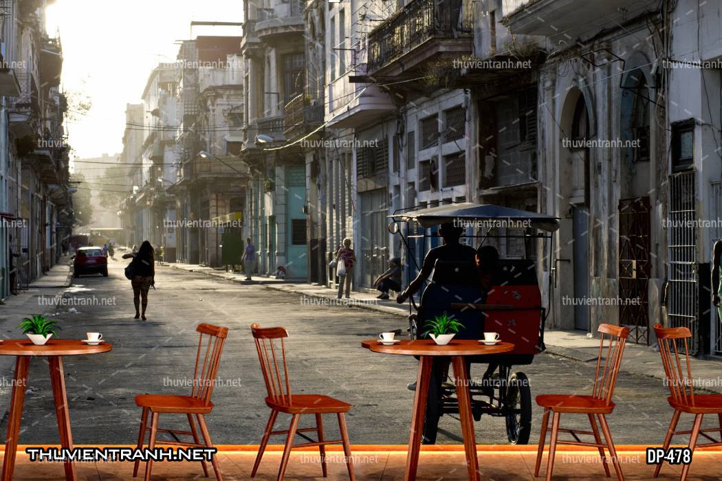 Tranh dán tường 3D đường phố Châu Âu - Kết quả tìm kiếm tranh tường