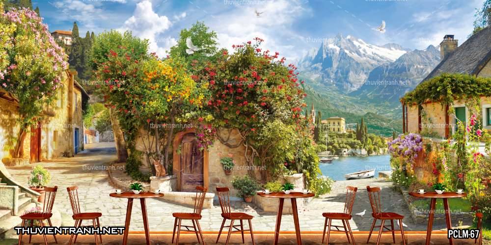 Tranh Phong Cảnh nước Ý, Tranh phong cảnh 3D, Phong cảnh Địa Trung Hải - Kết quả tìm kiếm tranh tường