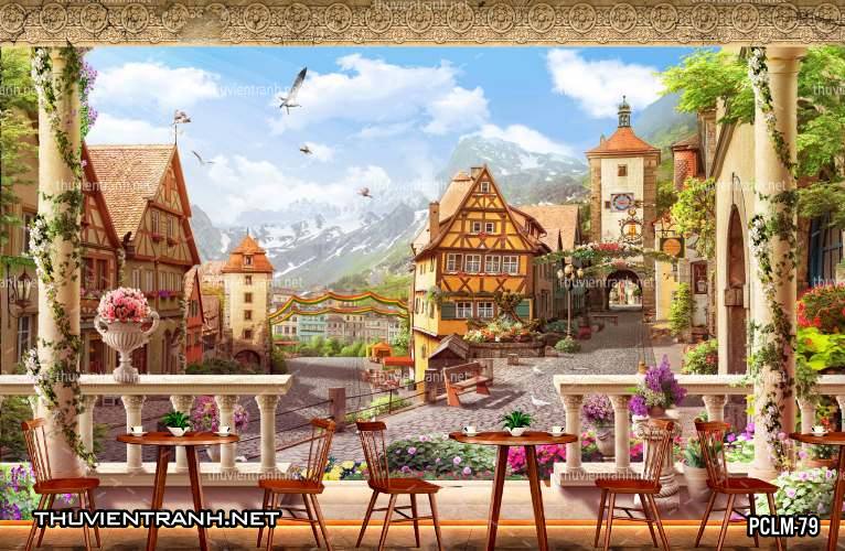 Tranh Phong Cảnh nước Ý, Tranh phong cảnh 3D, Phong cảnh Địa Trung Hải - Kết quả tìm kiếm tranh tường