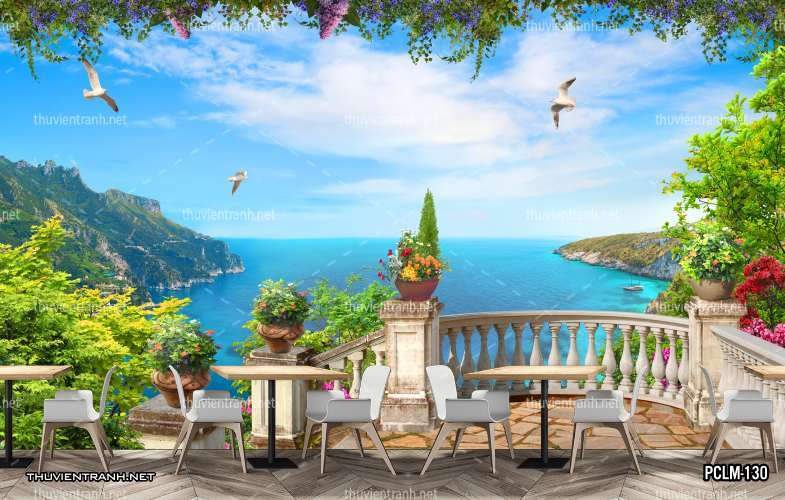 Tranh Phong Cảnh thành phố ven biển Địa Trung Hải - Kết quả tìm kiếm tranh tường