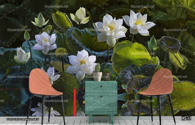 Tranh dán tường Hoa Sen - Tranh tường chất lượng cao
