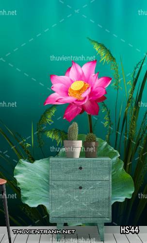 Tranh dán tường Hoa Sen - Tranh tường chất lượng cao