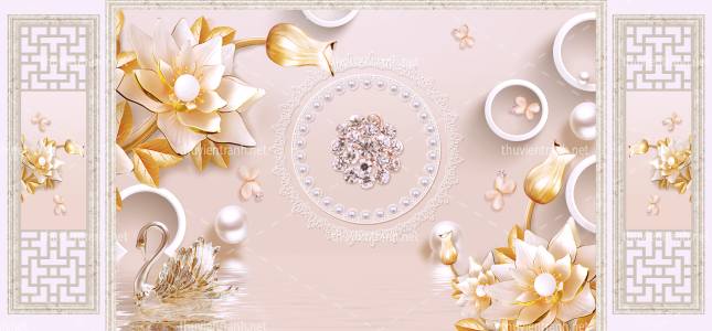 Tranh 3D nền tường phào chỉ và họa tiết trang trí thiên nhiên - Kết quả tìm kiếm tranh tường