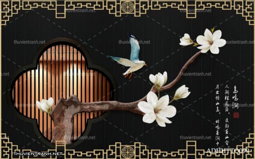 Tranh 3D nền tường phào chỉ và họa tiết trang trí thiên nhiên - Kết quả tìm kiếm tranh tường