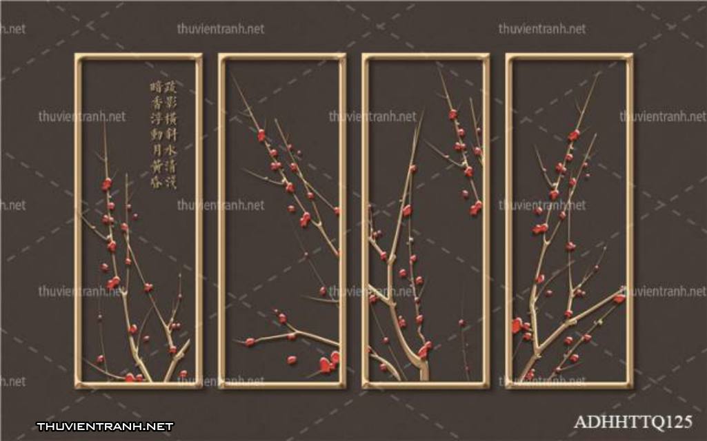 Tranh 3D nền tường phào chỉ và họa tiết trang trí thiên nhiên - Kết quả tìm kiếm tranh tường