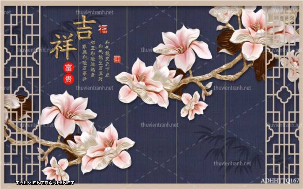 Tranh 3D nền tường phào chỉ và họa tiết trang trí thiên nhiên - Kết quả tìm kiếm tranh tường