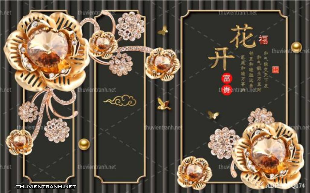 Tranh 3D nền tường phào chỉ và họa tiết trang trí thiên nhiên - Kết quả tìm kiếm tranh tường