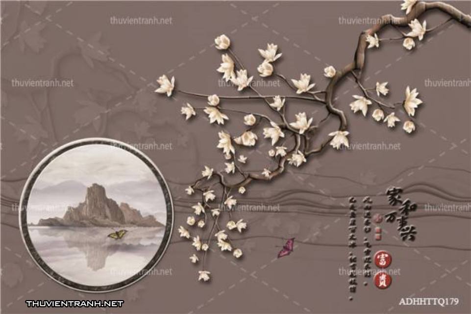 Tranh 3D nền tường phào chỉ và họa tiết trang trí thiên nhiên - Kết quả tìm kiếm tranh tường