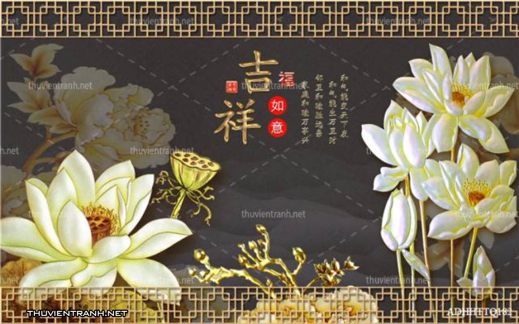 Tranh 3D nền tường phào chỉ và họa tiết trang trí thiên nhiên - Kết quả tìm kiếm tranh tường