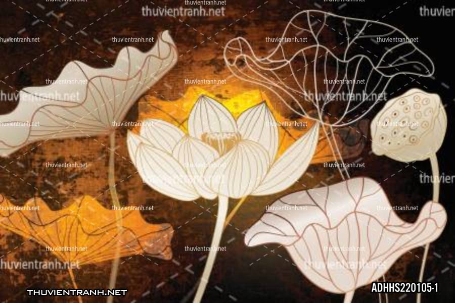 Tranh dán tường Hoa Sen - Tranh tường chất lượng cao