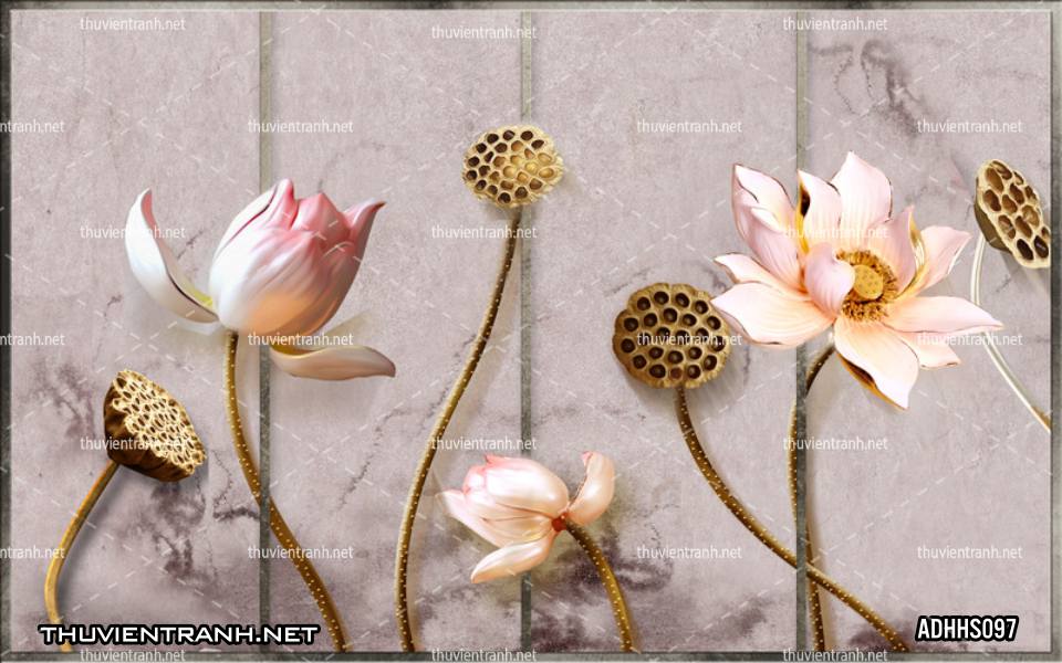  Tranh dán tường Hoa Sen 3D - Kết quả tìm kiếm tranh tường