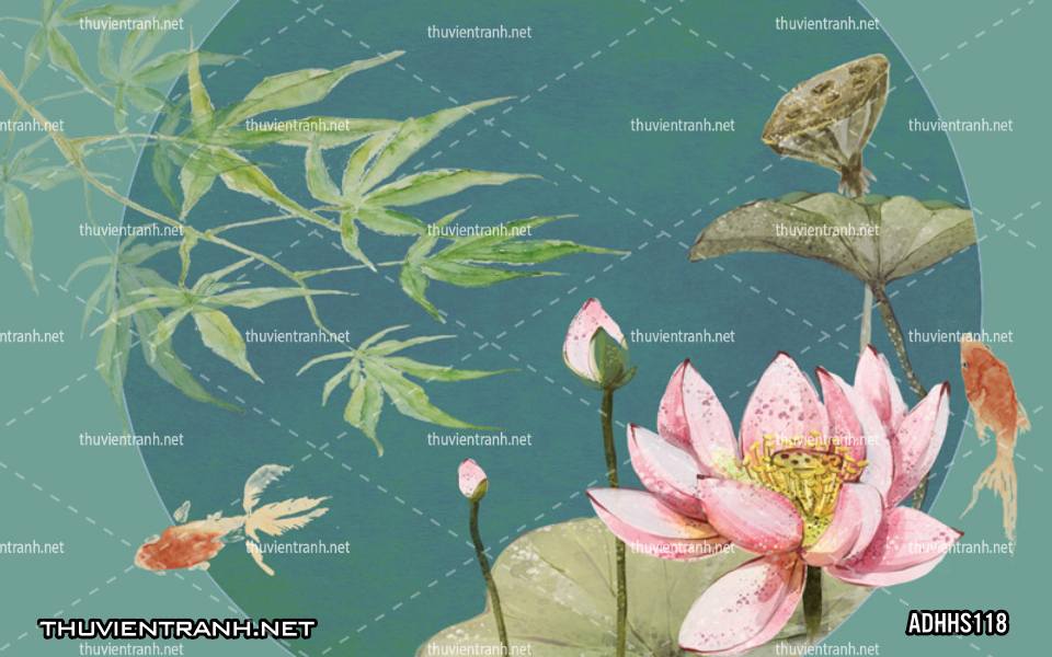 Tranh dán tường Hoa Sen 3D - Kết quả tìm kiếm tranh tường
