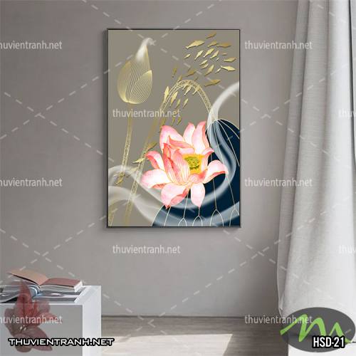  Tranh dán tường Hoa Sen Khổ Đứng - Tranh tường chất lượng cao