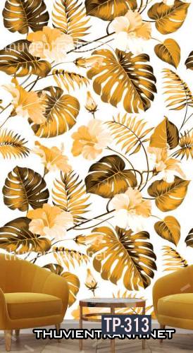Tranh dán tường Hoa lá nhiệt đới, Tropical Leaves - Tranh tường chất lượng cao
