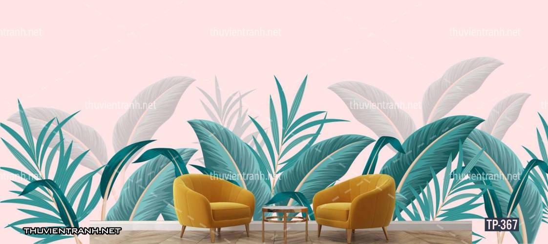 Tranh dán tường Hoa lá nhiệt đới, Tropical Leaves - Tranh tường chất lượng cao