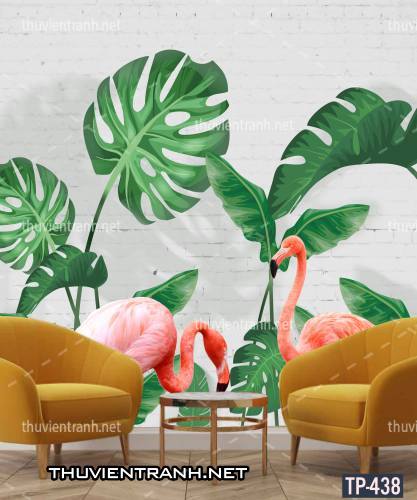 Tranh dán tường Hoa lá nhiệt đới, Tropical Leaves - Tranh tường chất lượng cao